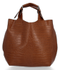 Kožené kabelka shopper bag Vittoria Gotti zrzavá VG804